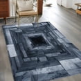 thumbnail image 2 of Area Rugs 2.7'x5', 3D Optical Illusion Carpet for Living Room Bedroom Dining Room, Visual Trap Looks Like Holes Blue Throw Kitchen Rugs Non Slip Washable Rectangle Indoor Outdoor Rugs, 2 of 8