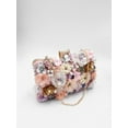 thumbnail image 2 of Floral Evening Bag for Women Beaded Clutch Purse with Sequins & Rhinestone Wedding Party Handbag with Chains, 2 of 6
