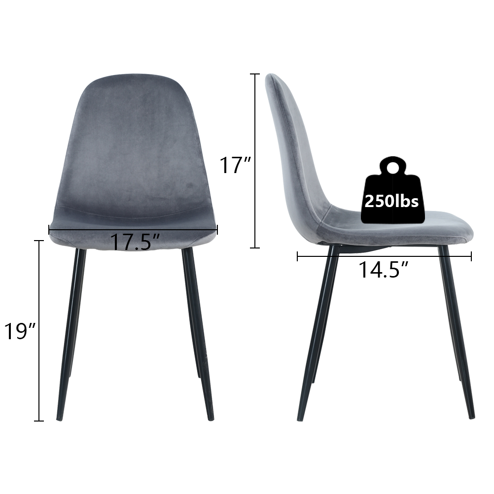 Buy Omni House Dining Chairs Set of 4, Velvet Upholstered Dining Room