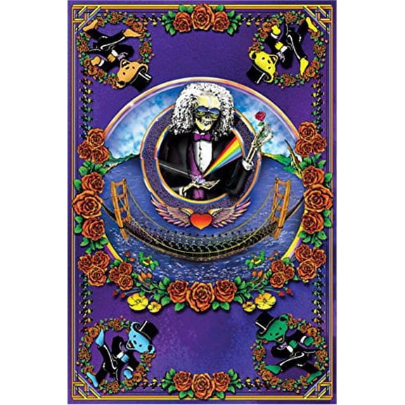 Deadheads Across the Golden Gate - Regular Poster by Jerry Jaspar 24 x 36in