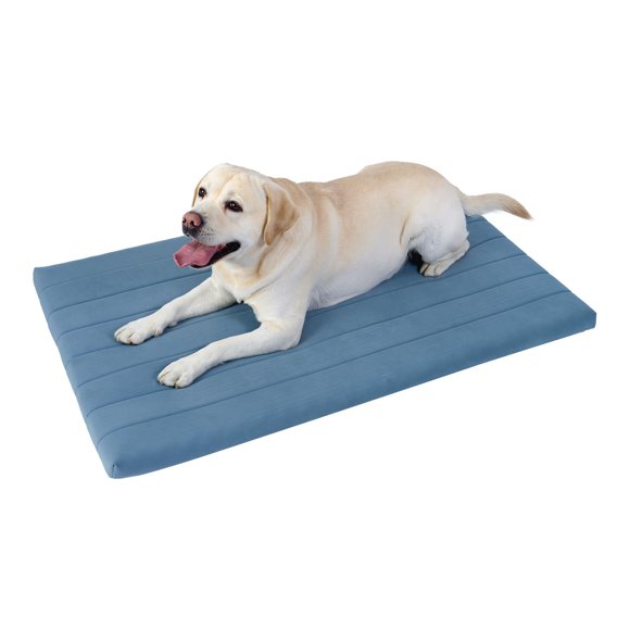 BALANCE Dog Crate Bed Orthopedic Dog Bed Pad with Waterproof Liner Washable Crate Foam Pet Mat for Large Medium Puppy Dogs Breeds Powder Blue 36""x23""x1.6""