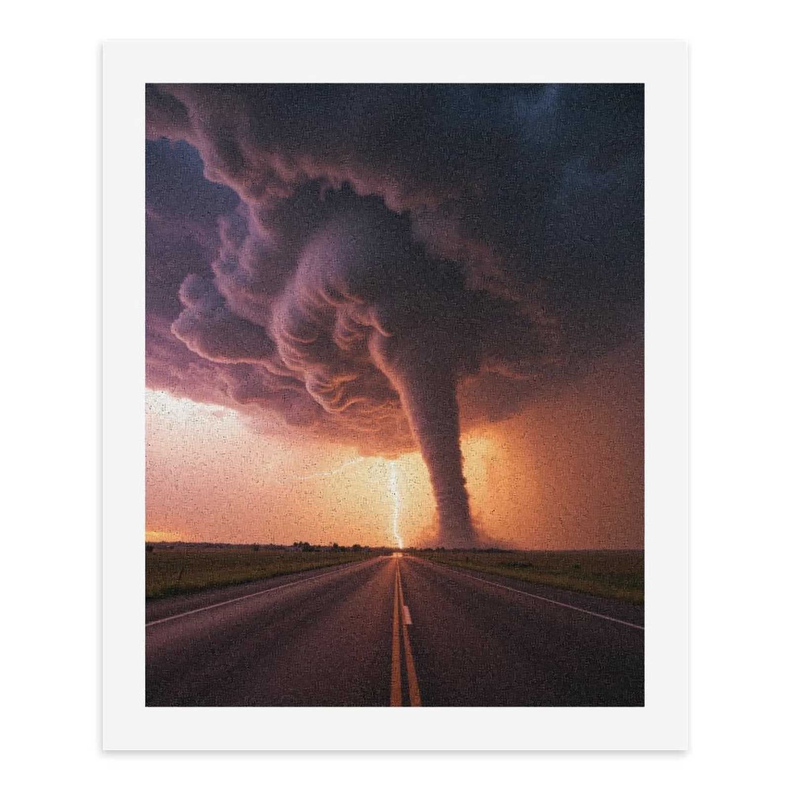 Paint By Numbers Kit for Adults Beginner - DIY Epic Tornado With Lightning Storm Canvas Painting Kits for Adults, Frameless Paint By Number for Adults for Home Wall Decor 16x20 Inch