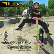 Flybar Maverick Pogo Stick for Kids Ages 5+, 40 to 80 lbs, Outdoor Toys, Outside Toys for Kids, Lime/Purple