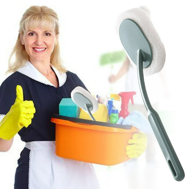 Cleaning Brush for Kitchen and Bathroom - Durable Scrubbing Sponge Brush for Wall Floor Tile Bathtub and Cleaning Versatile Scouring Pad Cleaning Tool
