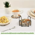 thumbnail image 6 of 6 Pcs Drink Coasters Sets with Holder Pads Cotton Cup Heat-Resistant Hot Mats for Table Protection Starfish and Seashells, 6 of 7