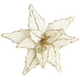 thumbnail image 2 of Centro de mesa navideño con flores navideñas, envoltura de regalos para interiores y exteriores Oro blanco, 2 of 9