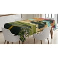 thumbnail image 1 of Ambesonne Landscape Tablecloth Rectangular Table Cover, Futuristic Paint, 52"x70", Multicolor, 1 of 3