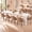 White, variant on HOMEMAZ 118" Extendable Dining Table for 10, Expandable Console Table, Space Saving Rectangular Dining Table, Gray-Brown Oak Finish, Barnwood