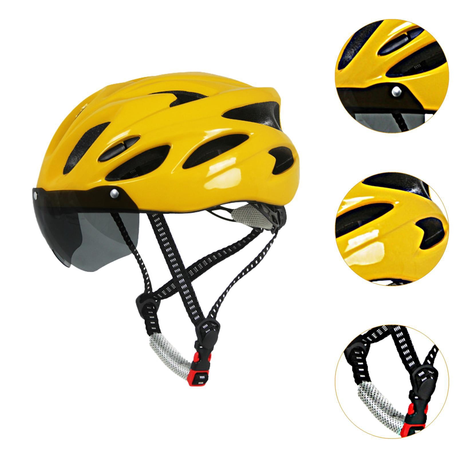 amleso Bike Helmet for Adults for Men Women Portable Fit Head Circumference 54-62cm Yellow