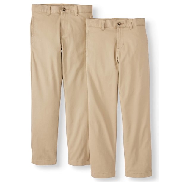 Wonder Nation Wonder Nation Boys School Uniform Twill Pants with