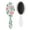 White-422, variant on Boho Detangler Hair Brush with Ink Style Tribal Pattern, Vintage Floral Artistic Brush, Unisex Soft Paddle Comb