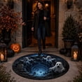 thumbnail image 5 of 3D Halloween Rug, Candy Corn Abyss Quilted Round Mat, Halloween Quilted Round Rug 3D Illusion, Soft & Durable Fabric Non- Modern Home Decor (40cm/15.75in,60cm/23.62in,80cm/31.5in, Style ), 5 of 6