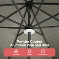 thumbnail image 6 of The Above Patio Umbrella 106 in Gray Solid Print Octagon Market Patio Umbrellas, Smart, Remote, Wind Sensor, Solar Panel, LED Lighting, Fade Resistant, 6 of 9