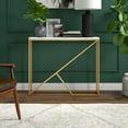 thumbnail image 7 of Evelyn&Zoe Stella 36" Wide Console Table with Faux Marble Top, Brass, 7 of 7