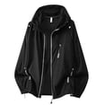 thumbnail image 6 of VBVC Men's UPF 50+ Lightweight Hooded Sun Protection Jacket with Zip Pockets,Windbreaker Hiking Travel Full-Zip Coat For Men,Black,S-3XL, 6 of 6