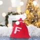 thumbnail image 1 of Bolsa de regalo tejida con letras del alfabeto | Bolsa bordada para dulces navideños | Adorno navideño personalizado | Mini bolsa colgante para decoración del árbol, 1 of 5