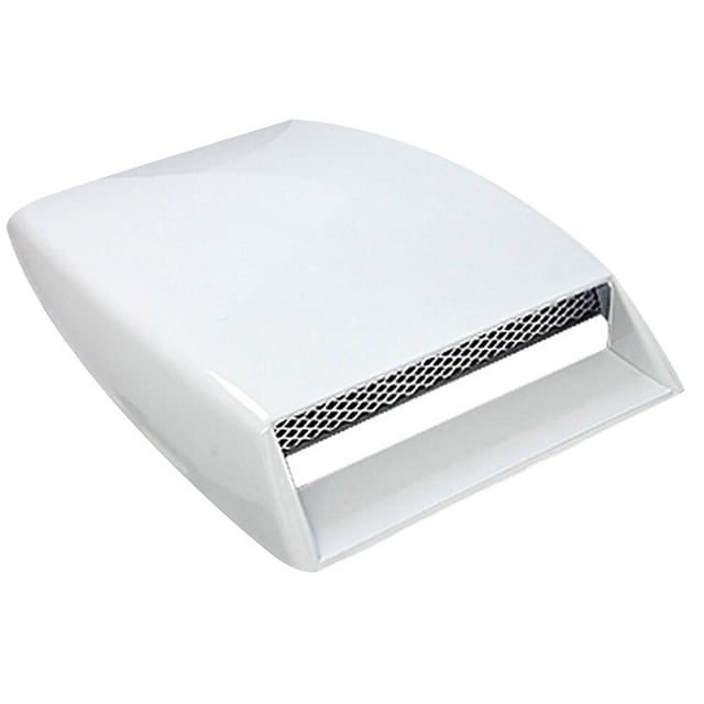 BESTYASH Suv Bonnet Scoop 1Pcs Universal Car Hood Scoop White Abs Material Racing Style Air Flow Intake Cover