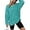 Sky Blue, variant on Women's Oversized Waffle Knit Crewneck Sweatshirt Long Sleeve Side Slits Casual Pullover Top