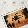 thumbnail image 6 of Elephant Stock Battlefield Helicopter Wall Art - Horizontal Multi Panel Canvas - Living Room Wall Decor - Military Multi Panel - Brown And Orange Decor - 33" x 20", 6 of 8