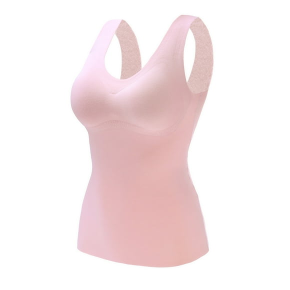 Clearance Sale 2025 Camisoles & Tanks Womens Thermal Underwear Long Wool Lined Super Soft German Velvet Thermal Vest Womens Plus Velvet Thickened Seamless Self Heating Underwear