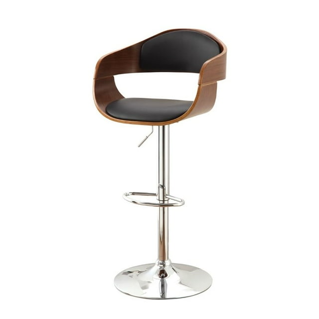 Furniture of America Tabouret de Bar Pivotant en Métal Réglable Baumgart en Chêne Foncé