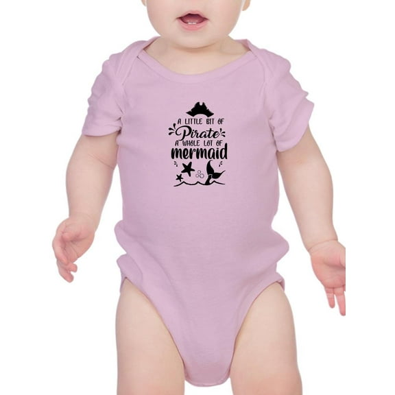 Little Bit Pirate And Mermaid Bodysuit Infant -Image by Shutterstock, 24 Months