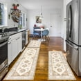 thumbnail image 6 of MeyJey Vintage Kitchen Rug Set, 3 Piece Non-Slip Kitchen Mat Machine Washable Runner Rug for Home Floor and Living Room, Beige/Brown, 6 of 11