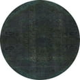 thumbnail image 1 of Ahgly Company Indoor Round Abstract Gunmetal Green Persian Area Rugs, 6' Round, 1 of 6