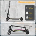 thumbnail image 6 of East doll 24V 4 Wheel Electric Scooter for Kids Ages 8-12, 250W Brushless Motor, Max 10 MPH & 8.5 Miles, LED Lights, 5 Speed, Rear Brake, Tiltable Handle Kids E-Scooter, Black, 6 of 9