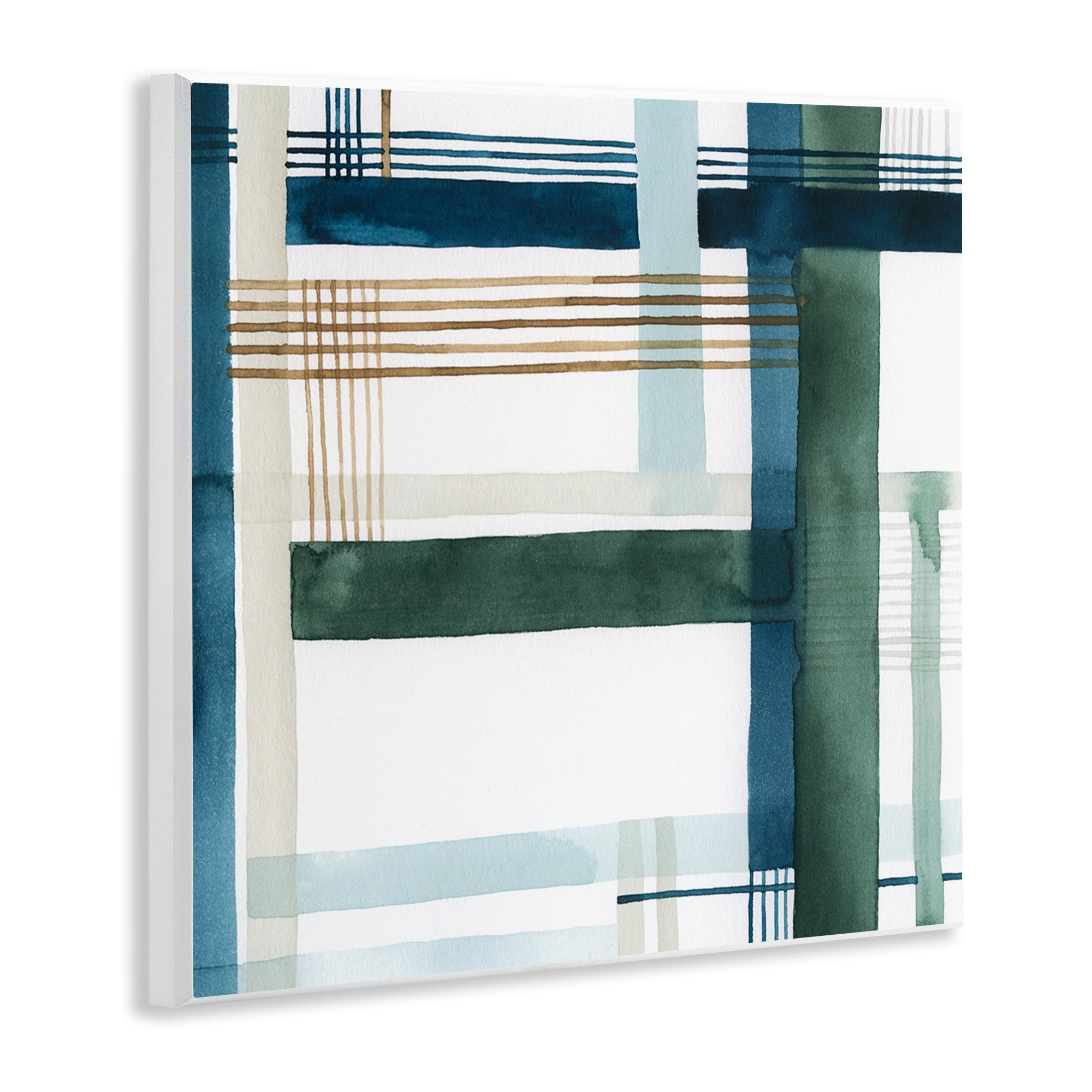Stupell Industries Modern Woven Pattern Abstract Painting Unframed Art Print Wall Art, 12 x 12