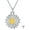 Sunflower, variant on Personalized Sunflower Cremation Jewelry 925 Sterling Silver Urn Necklace Keepsake Ashes Hair Memorial Pendant Locket for Women Mom