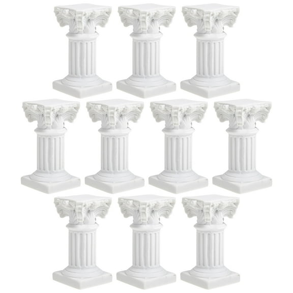 SOPOTUTU Landscape Candlestick Set Resin White 10Set