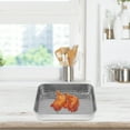 thumbnail image 2 of MasteelfCA 1 Set Stainless Steel Baking Tray with Rack Practical Tray Baking Dish (Silver), 2 of 7