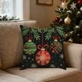 thumbnail image 6 of Hometravel Linen Christmas Pillow Cover, Imitation Embroidery Print Design, Decorative Sofa Cushion Case for Living Room, Seasonal Home Decor, 6 of 6