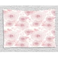 thumbnail image 1 of Floral Tapestry, Abstract Flowers Little Gentle Blossoms of a Romantic Spring Garden, Wall Hanging for Bedroom Living Room Dorm Decor, 80W X 60L Inches, Pale Dried Rose and White, by Ambesonne, 1 of 2