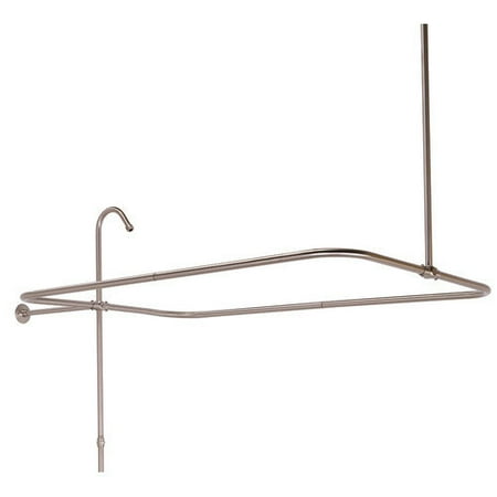 Elizabethan Classics End Mount Shower Riser with Enclosure for Roll Top and Slipper Tubs