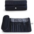 thumbnail image 1 of Bolsa de almacenamiento de brochas de maquillaje, cosméticos portátiles para artistas de maquillaje con 12 bolsillos para brochas enrollables (negro) JFHHH pequeña, 1 of 5