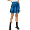 thumbnail image 3 of Free People Womens Tie-Dye Flirty Mini Skirt Navy 2, 3 of 7