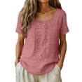 thumbnail image 2 of Blczomt Cute Womens Spring Blouses Red Summer Tshirts Casual Tunic Shirts Women, 2 of 7