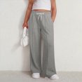 thumbnail image 2 of NOLDARES Girls Straight Wide Leg Track Pants Elastic Waist Casual Baggy Athletic Pants Loose Jogger Sweatpants(Grey,9-10 Y), 2 of 5