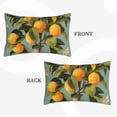 thumbnail image 2 of Sikiie Retro Warm Lemon Flower Print Plush Pillow Cover, Wrinkle-proof and Stain-resistant Pillow Protector without Pillow Core, Home Decoration-20"x30", 2 of 6