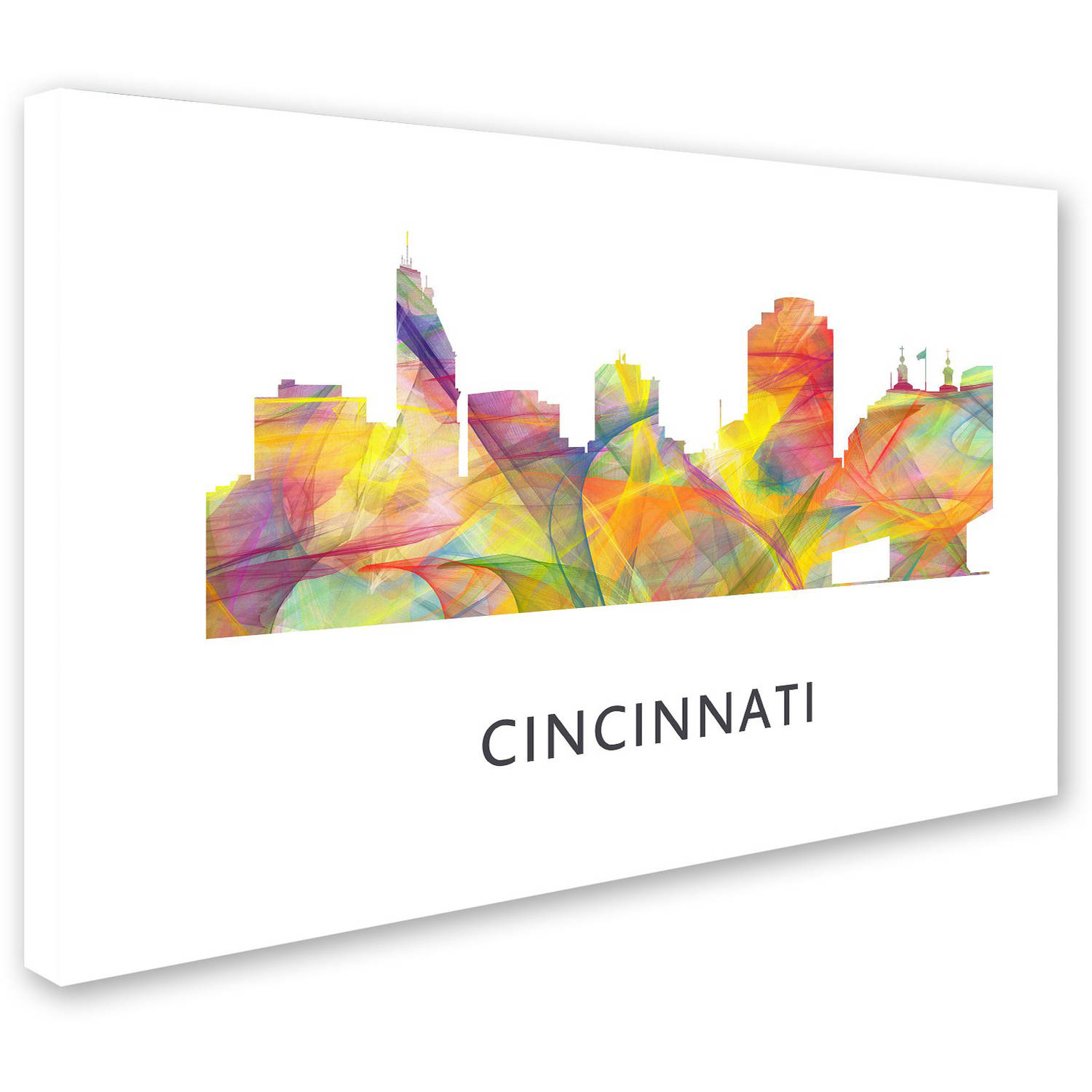 Trademark Fine Art 'Cincinnati Ohio Skyline WB-1' Canvas Art by Marlene Watson