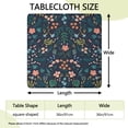 thumbnail image 2 of Pioneer Flower Floral Print Pattern Square Fitted Tablecloth with Elastic Edge,Square Table Cover,Washable Elastic Table Cover for Home Kitchen Party Decor 36"x36", 2 of 6