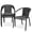 Gray, variant on NAPWANT Outdoor Rattan Patio Dining Chairs Set of 4, Stackable All-Weather Wicker Chairs with Steel Frame for Garden, Deck, Backyard, Brown