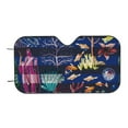 thumbnail image 7 of Balery Sea Inhabitans and Herb Print Car Windshield Sun Shade,Windshield Sunshade for Car Pickup Truck SUV Accessories-Medium, 7 of 7