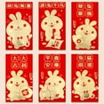 thumbnail image 3 of ziyahi Red envelope bag for Rabbit Year and New Year's profit is wrapped in high-end thick paper, 3 of 7
