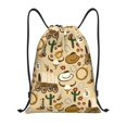 thumbnail image 1 of Gaeub Wild West Cowboy Drawstring Backpack Bag Sport Gym Sackpack Heavy Duty String Backpack for Men Women-Small, 1 of 6