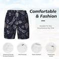 thumbnail image 3 of Balery Wildflowers And Dragonflies Mens Swim Trunks Swim Shorts for Men Quick Dry Inseam Beach Shorts with Compression Liner Pocket-XX-Large, 3 of 9