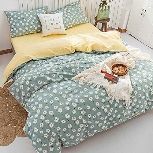 King Size Fl Bedding Sets Duvet Cover Blue For Teen Bed 3 Pcs Women Girls Pillowcases 100 Cotton No Comforter Com Fl Bedding Sets Duvet Cover, King Size Girl Bedding