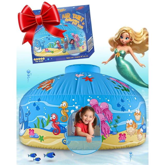 Carpa hinchable Skywin-Air para niños Playhouse 196x127 cm azul